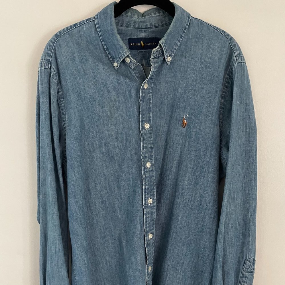 Polo Ralph Lauren Blue Casual Button Down Shirt